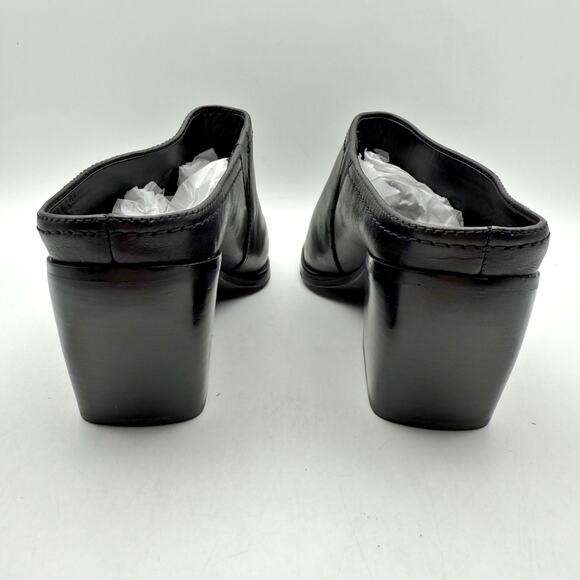 Naturalizer Womens Fairmont Mules US 8.5 Wide EU 39 Black Leather Slip On NWOB - Picture 9 of 12